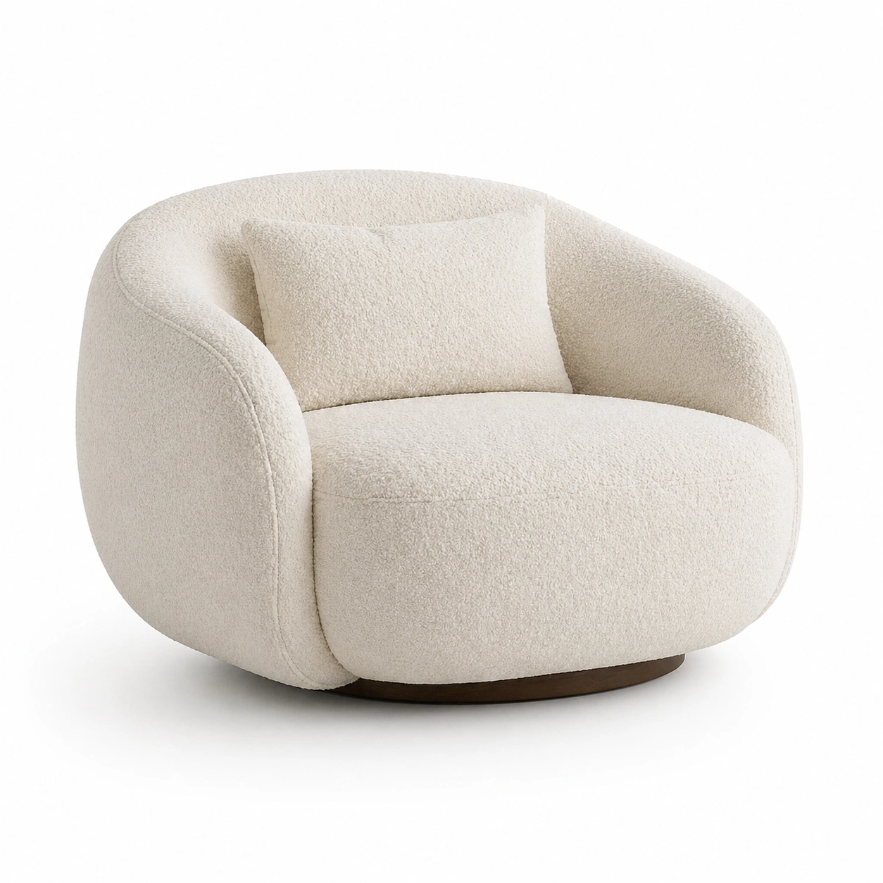 Sillon giratorio boucle blanco moderno-orderkivo